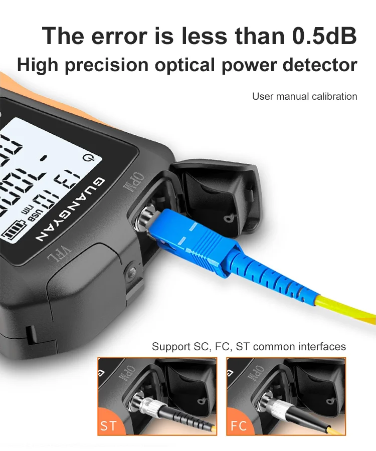 Imagem -04 - Ftth Opm Fibra Óptica Ferramenta Medidor de Potência Óptica Visual Fault Locator Vfl 15km Rj45 Tester Rastreador Cabo Mini Caneta de Fibra Vermelha