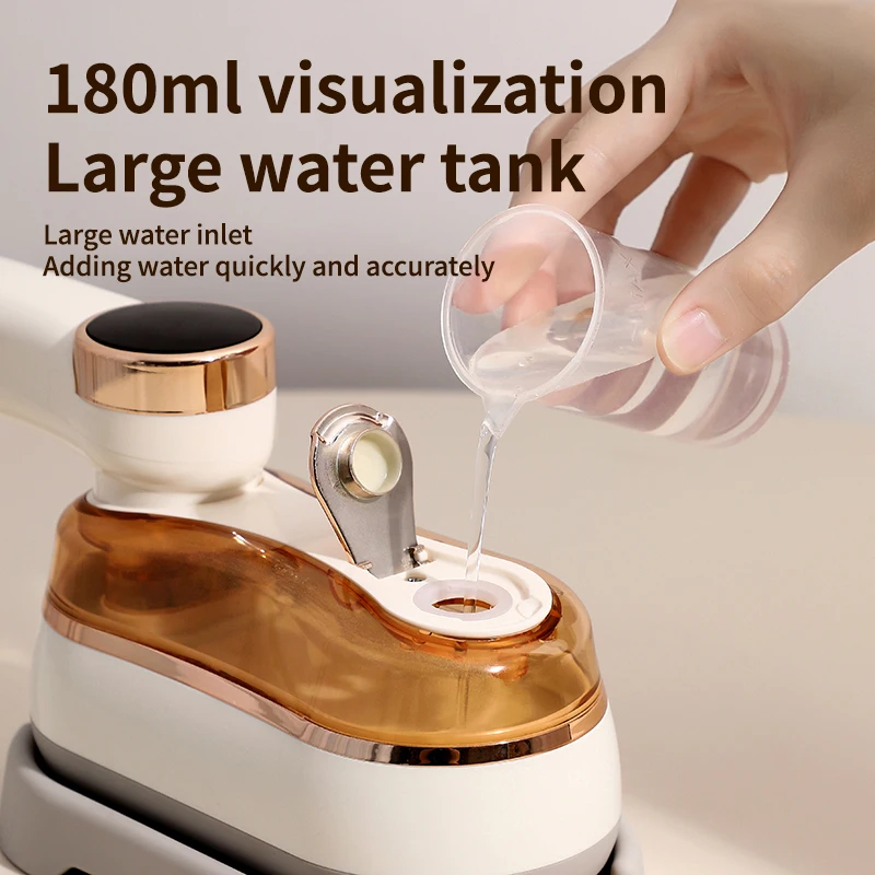 مكواة بخار محمولة بقوة 1200 وات، مكواة بخار منزلية محمولة بثلاث سرعات، مكواة كهربائية دوارة بشاشة تعمل باللمس