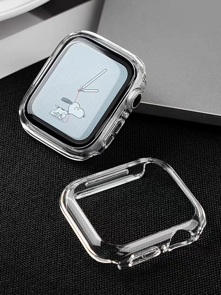 Screen Protector For Apple Watch Case 9 8 45mm 41mm 44MM 40MM 42mm Full TPU bumper Cover accessories iwatch series 7 SE 6 5 4 3