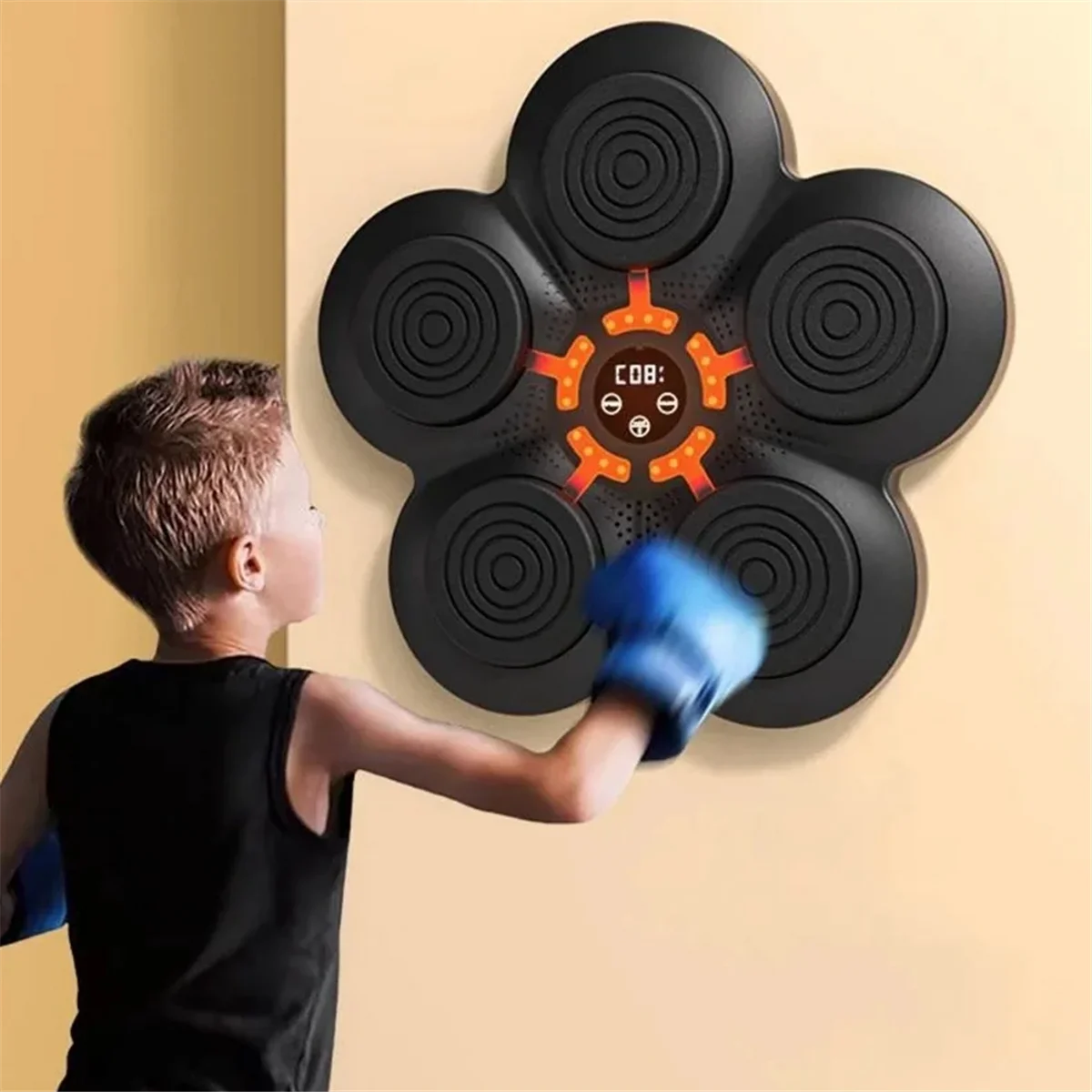 Intelligent Music Boxing Training Machine Boxing Fitness Trainer Electronic Wall Target Wall Hanging Sanda