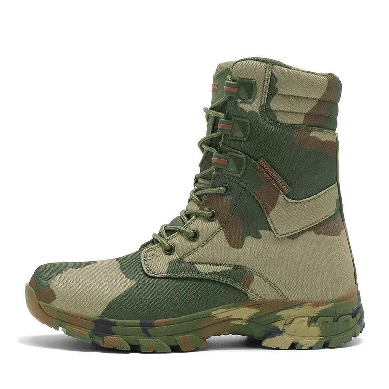 

Мужская походная обувь, уличные противоскользящие высокие ботинки на шнуровке, мужские дышащие повседневные ботильоны на толстой подошве, спортивная обувь для мужчин