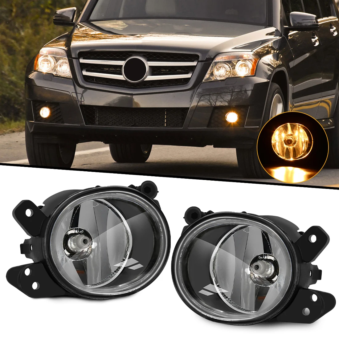 

Car Fog Lamp Halogen LED 2518200756 2518200856 For Mercedes C-Class W219 W251 W164 R300 R350 GLK GL450 ML350 ML500 2007-2010