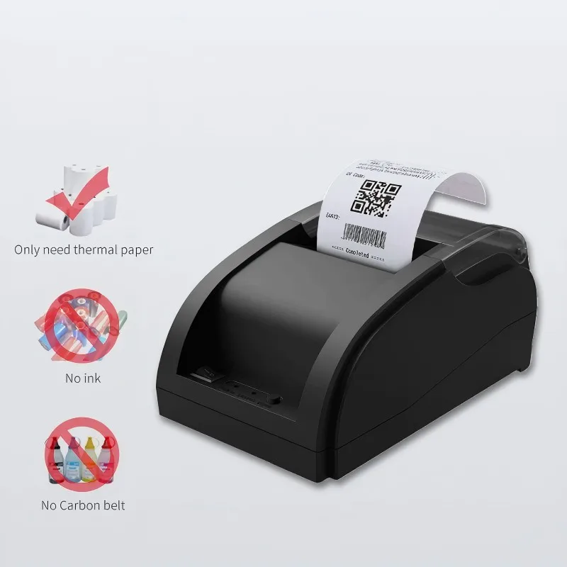 Impresora térmica de recibos de 58 mm con puerto USB + LAN Resolución de 203 DPI Cortador de papel automático de impresión rápida HD para caja registradora