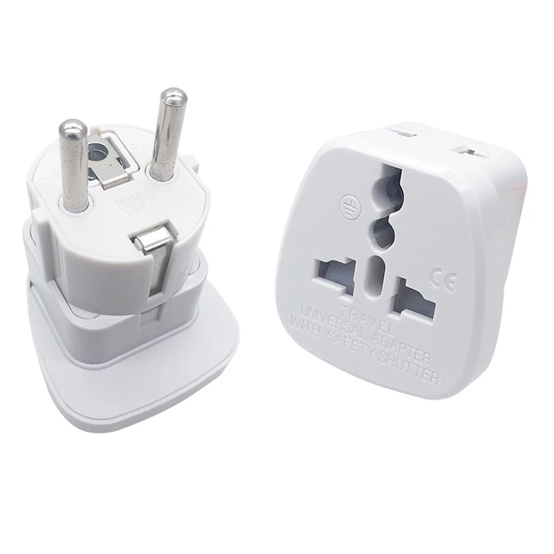 

10pcs EU KR Plug 4.8mm Electrical Power Adapter Converter AU UK US To EU Korea Spain France Russia Germany AC Socket Outlet