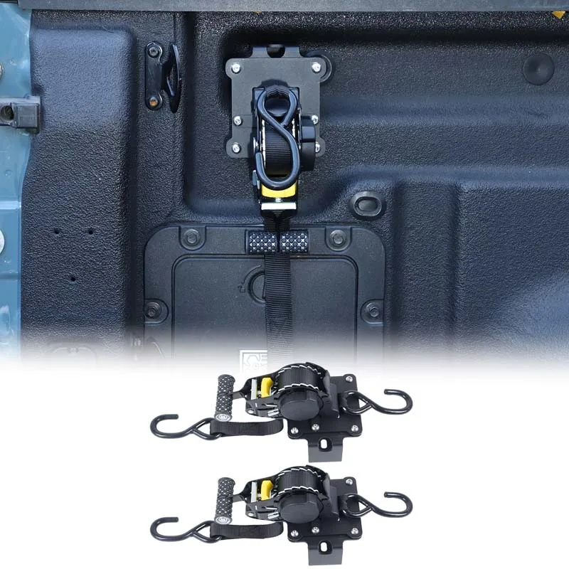 

Carbon Steel Car Truck Bed Luggage Cargo Auto Retracting Ratchet Tie Down Straps For Ford Maverick 2022-2025 Accessories