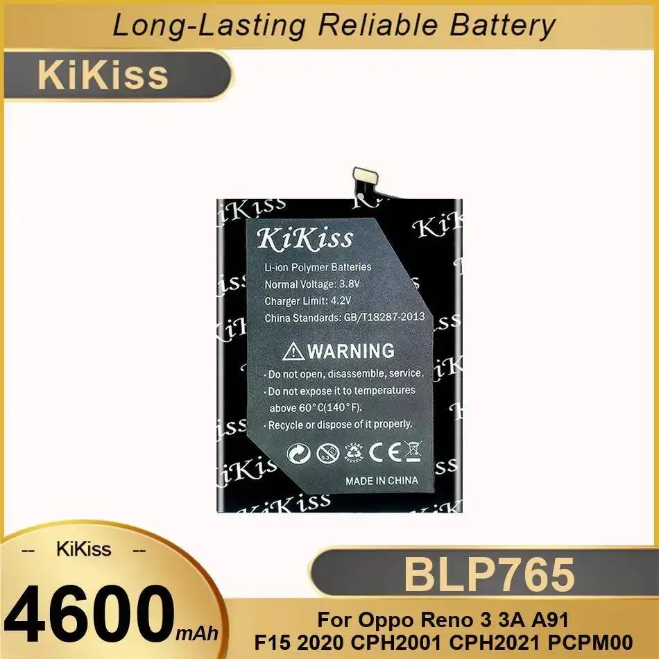 

BLP765 Mobile Phone Battery For Oppo Reno 3 3A A91 F15 2020 CPH2001 CPH2021 PCPM00 4600Mah Durable