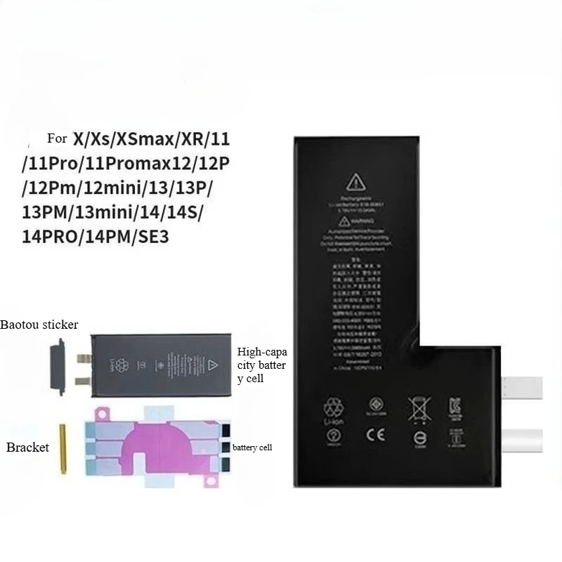 

Оригинальный аккумуляторный элемент Iphone большой емкости для пересадки X/11/12/13ProMax/14ProMax, аккумуляторные элементы для трансплантации