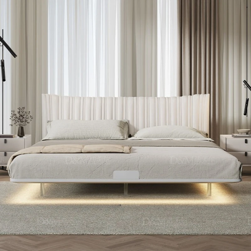 simple Cream wind bed 1.8 meters double master bedroom high-end bed princess indoor modern Łóżka i ramy łóżek home furniture