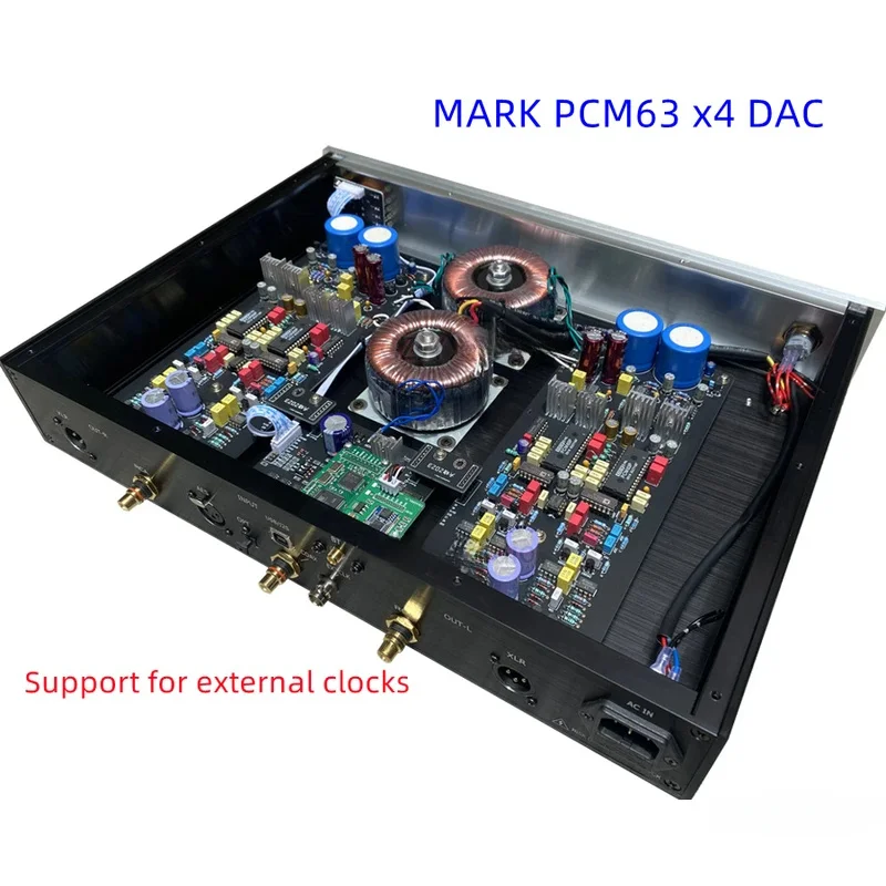 MARK PCM63P*4 Balanced Version Supports External Clock Input DAC Decoder Coaxial And Optical Fiber, Support 44.1K~192K