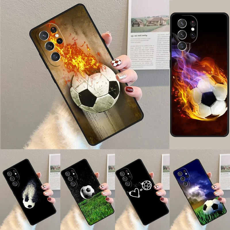 Soccer Ball Football Futbol TPU Phone Case For Samsung Galaxy note 10 pro S26 S25 S24 S23 S22 Ultra Plus S21 FE S20 Cover