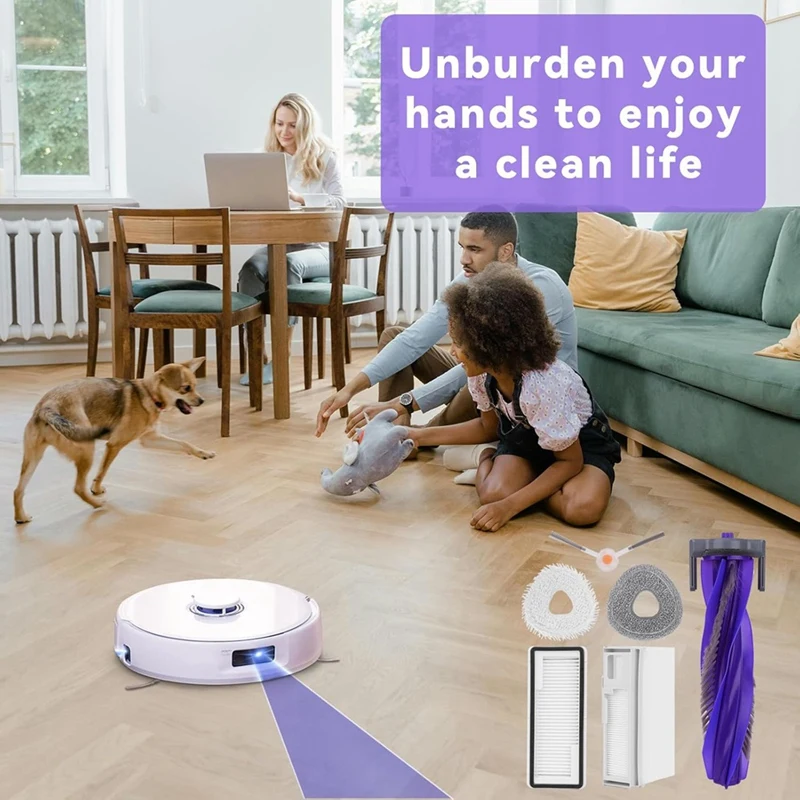 YCOC-Replacement Accessories Kit For Narwal Freo X Ultra Robot Vacuums Main Side Brush Hepa Filter Mop Cloth