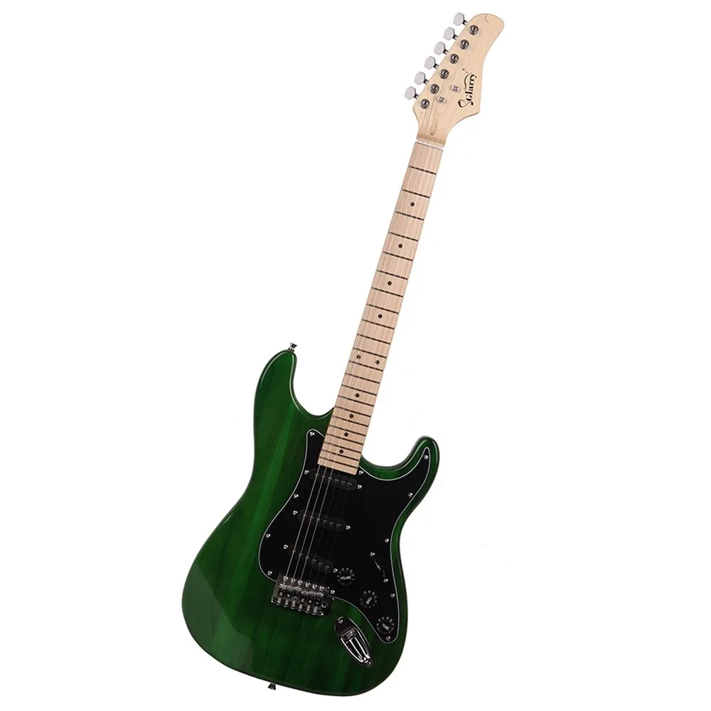 GST Basswood Electric Guitar Kit for Beginner With Bag Green