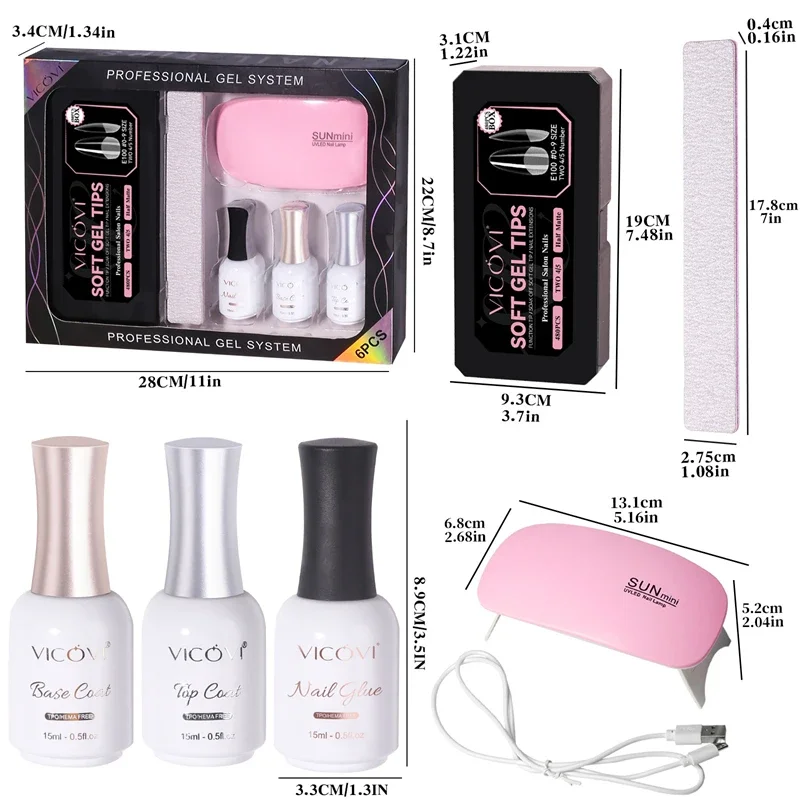 

A Professional Nail Tool Set Includes Uv Lamp, 480 Nail Plates, Nail Plates, Adhesive Base, Sealing Layer, Adhesive Filing Tool