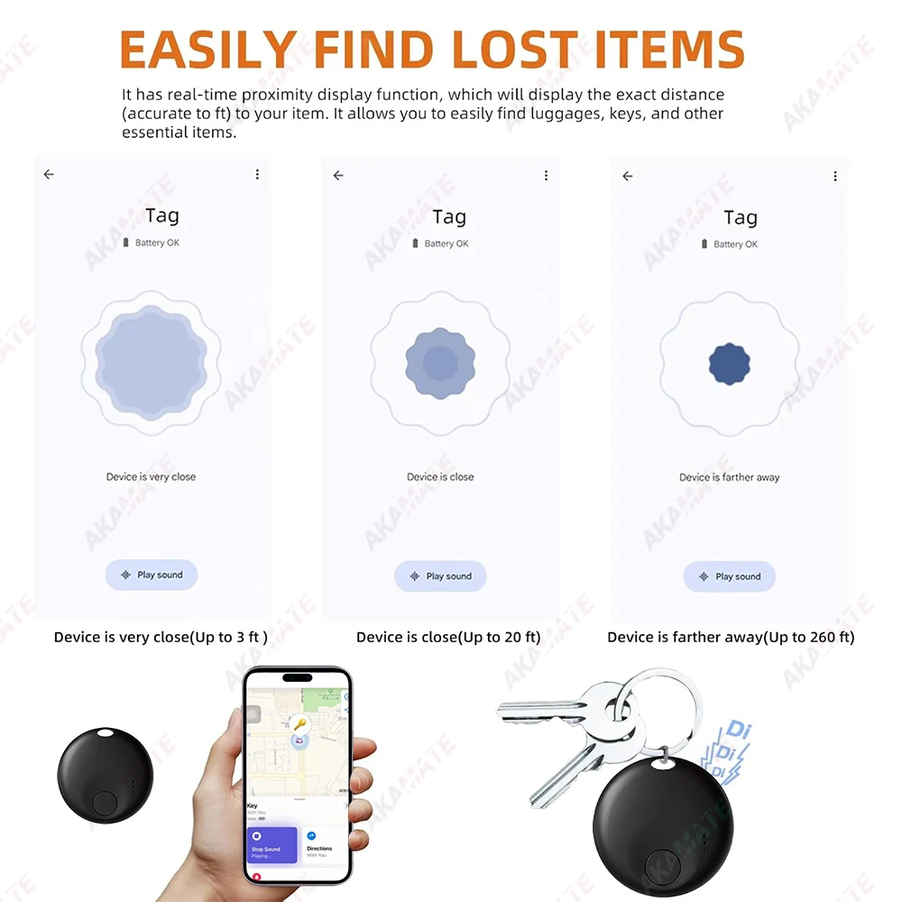 جهاز تعقب المواقع الصغير لهاتف iPhone Apple Find My App مناسب لتحديد موقع أمتعة الحيوانات الأليفة وخفيف الوزن لسلسلة المفاتيح #3