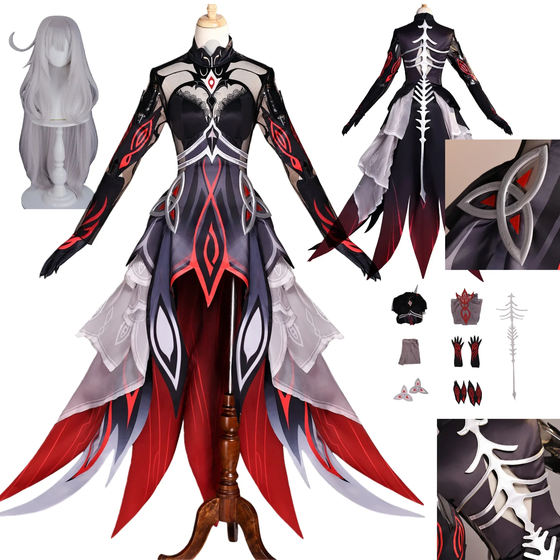 

Genshin Impact Ronova Cosplay Costume Wig Uniform