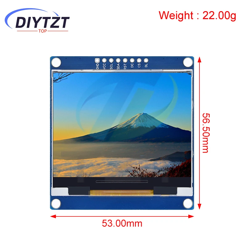 DIYTZT 2,31 pulgadas 8PIN SPI 262K Color TFT LCD módulo de pantalla ILI9342 controlador 320*240 (RGB) para Arduino