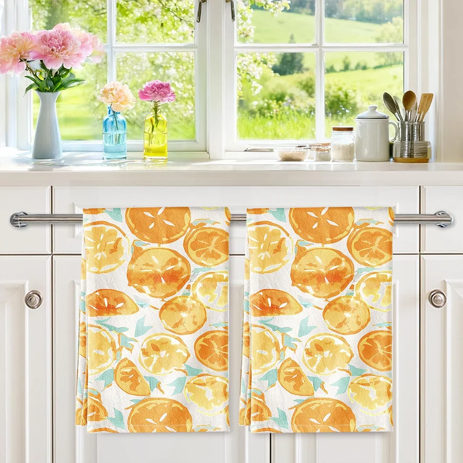 2 Buah, Handuk Dapur Warna Ora - Kitchen Baking Necessities ulasan dan harga