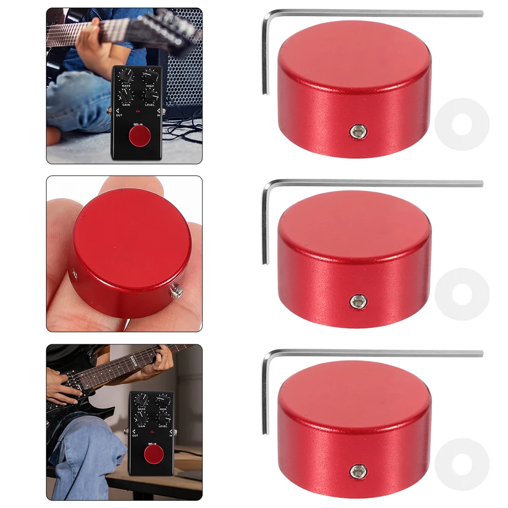 

1Set Guitar Effect Pedal Caps Metal Footswitch Toppers Protective Nail Caps for Effects Pedals Extend Lifespan Solid Safe