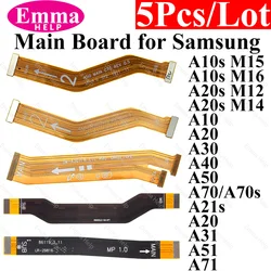 5Pcs MainBoard Flex Cable For Samsung Galaxy A21S A31 A51 A71 A50 A40 A30 A20S A10 M12 M14 M15 M16 A10S Motherboard Connector