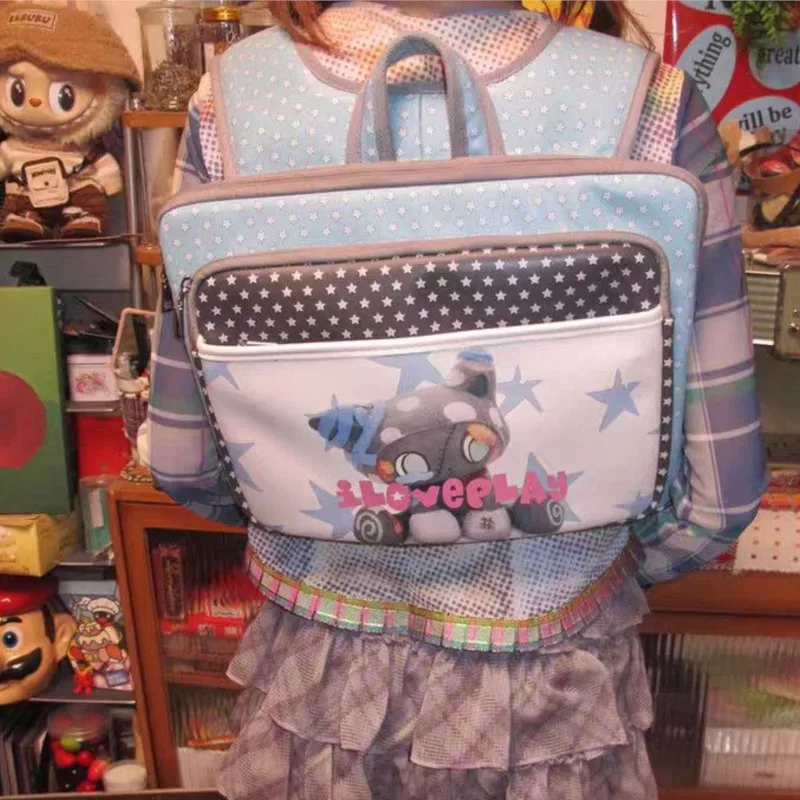 

Рюкзак Ins Kawaii Cat Star с принтом, сумка для ноутбука Harajuku MacBook Air Pro 13, 14, 15 дюймов, чехол для студенческого ноутбука, чехол для планшета