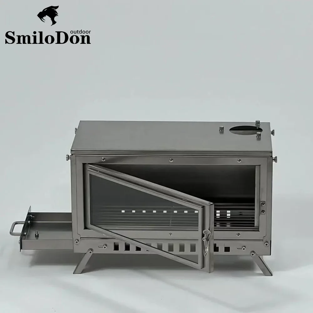 Imagem -06 - Smilodon-portátil Folding Camping Fogão Queimador de Lenha Aquecedor de Lenha ao ar Livre Cozinhar Piquenique Braseiro Forno para Tenda Fogueira Novo