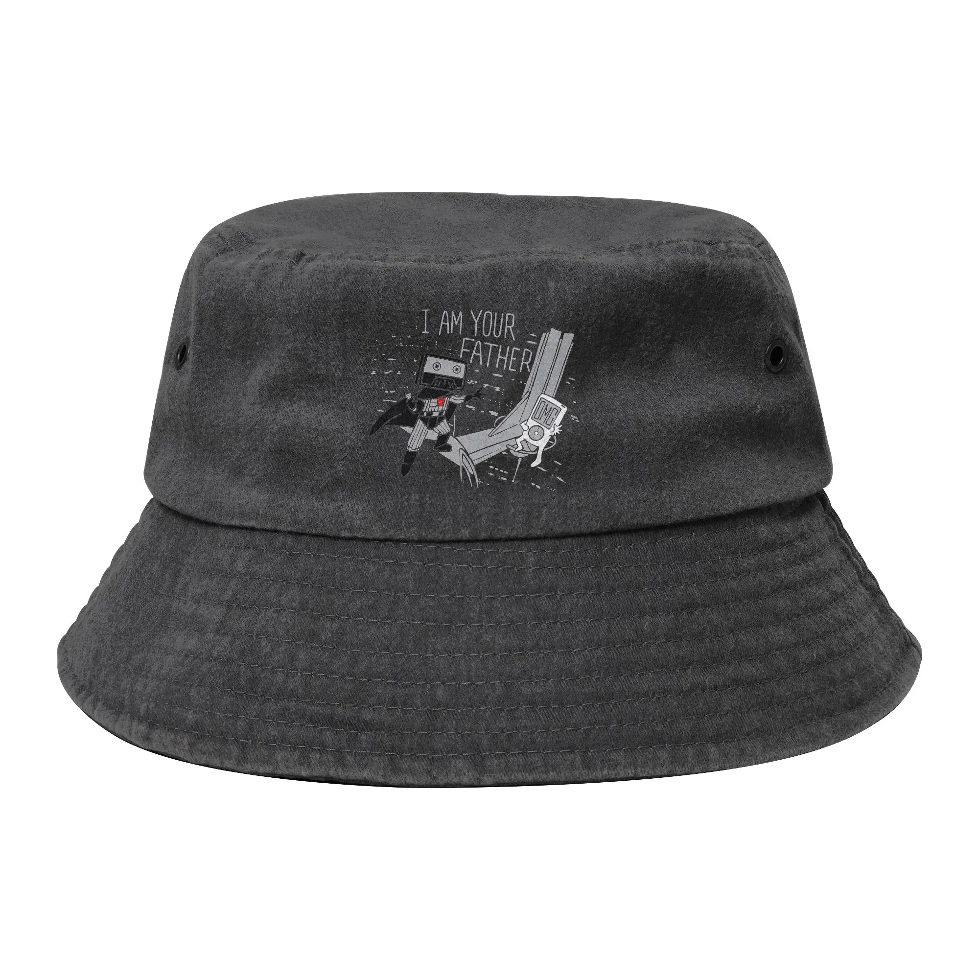 Unisex Distressed Denim Bucket Hat I Am Your Father Geek Vocation Headwear Vacation Fisherman Hats  Irish Country Hat Gifts