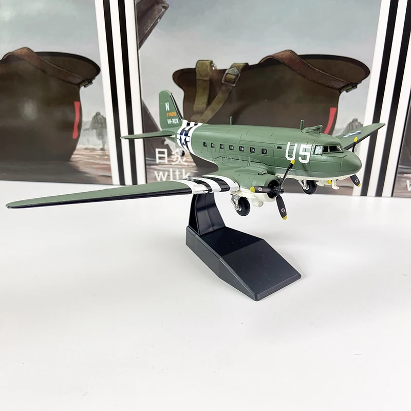 1:100スケール C47 C-47 スカイトレイン輸送機 飛行機 メタルモデル玩具