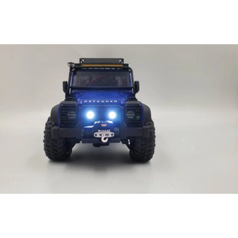 1 Pair TRX4M LED Universal Round Spotlight Front Bumper Light for 1/18 RC Crawler Car Traxxas TRX4-M Defender D90 D110 Bronco