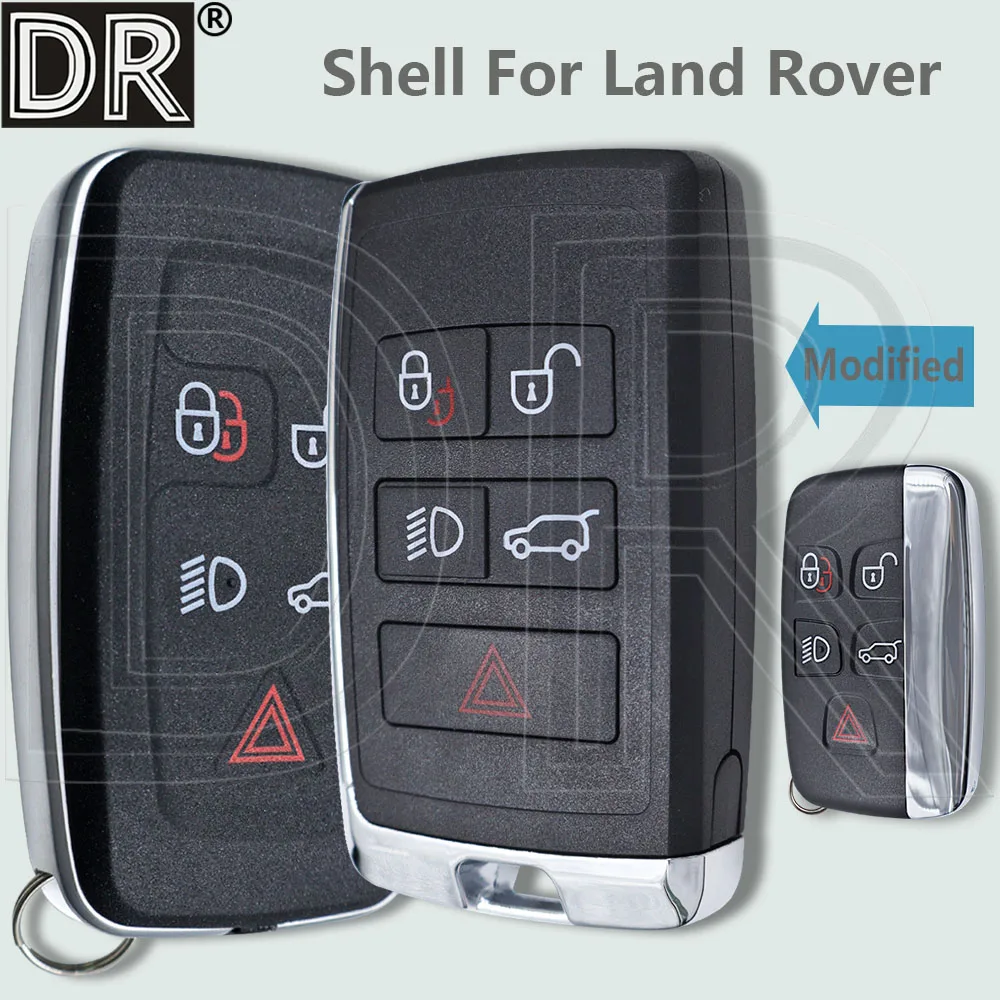 DR Modified Smart Card Car Key Shell Case For Land Rover Range Rover Sport Evoque Freelander Discovery 4 Jaguar Land Rover Velar