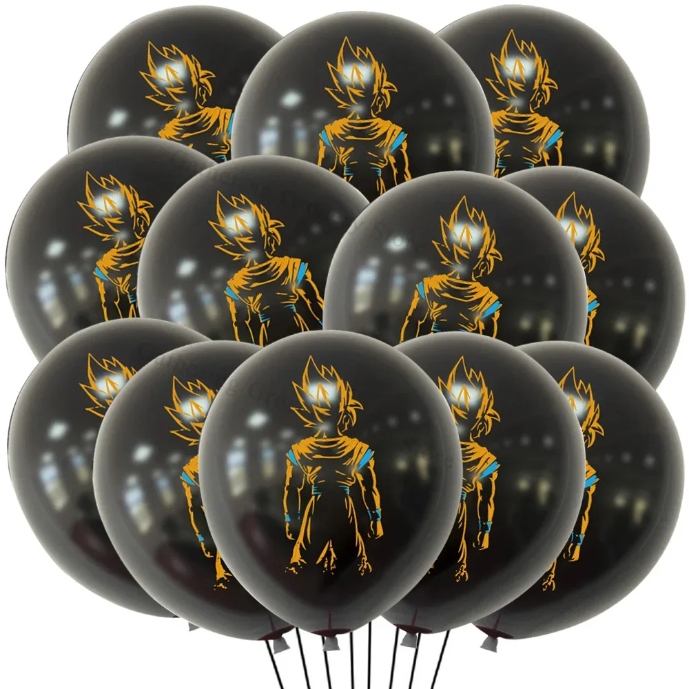 Dragoned Ball 12Pcs 12in Latex Ballon Kid Boy Birthday Party Decoration Baby Shower Supplies Gift Wedding Decor Favor Air Globos