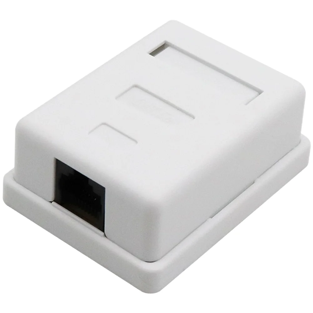 Single Port Network Box Network Wall Plate For Wall Installation Network Connector Gold Plated Contacts T568B Wiring Standard