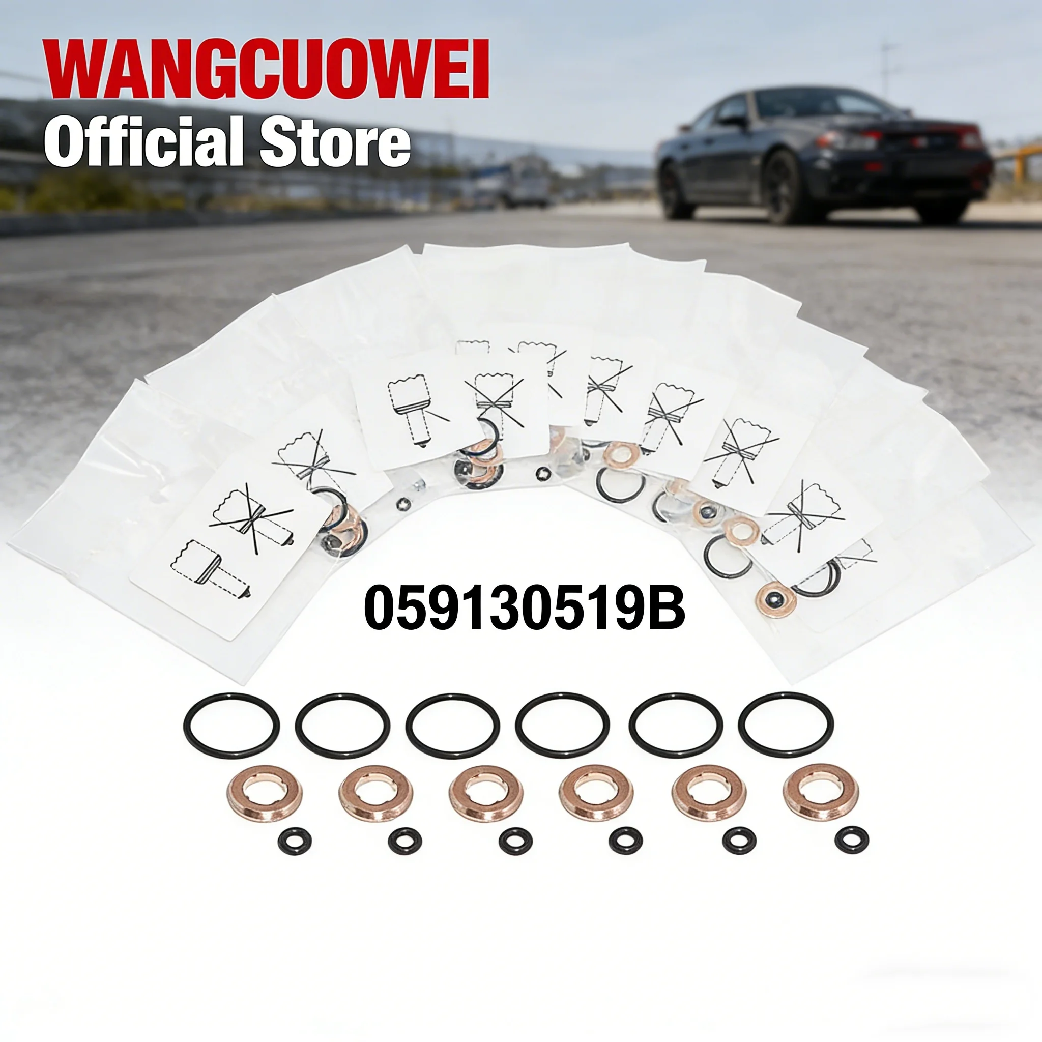 Kit de Juntas para Reparación de Inyectores, Anillo Tórico 059130519 059130519B WHT000884 WHT007480A para Audi Q7 A7 Q8 VW TOUAREG Amarok 3.0 TDI Diésel