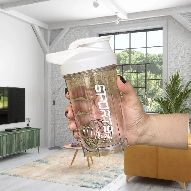 

500 мл портативный спортивный шейкер, шейкер для протеинового порошка, герметичная бутылка для воды для тренажерного зала, фитнеса, тренировок, бутылка для питья