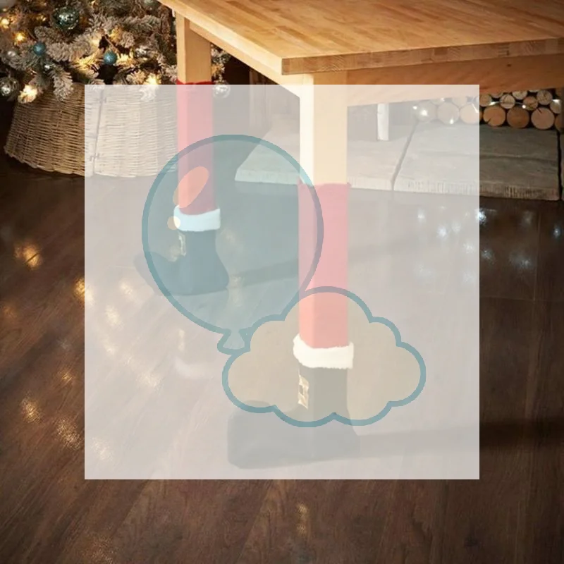 Christmas Table And Chair Leg Covers Festive Furniture Foot Sleeves Holiday Home Party Decoration Supplies Chair Coveror