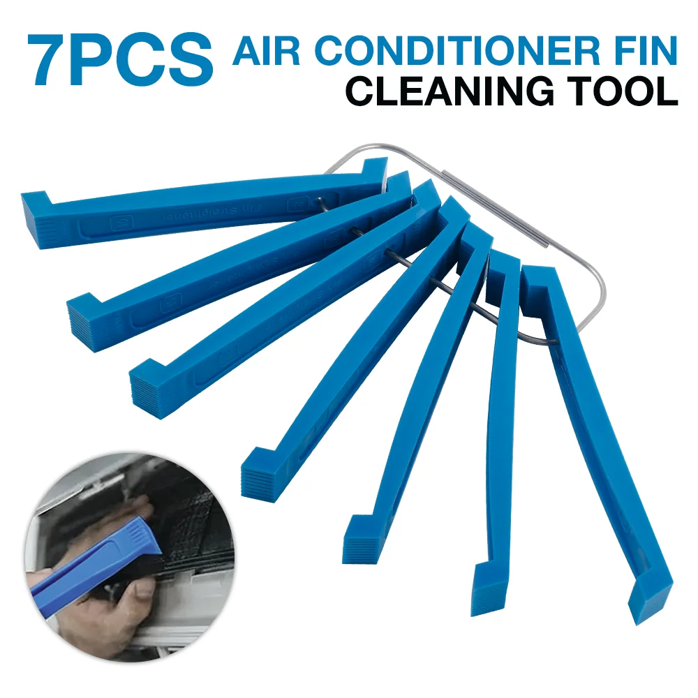Portable Condenser Radiator Fin Comb Air Conditioner Fin Cleaning Tool Universal Fin Comb Kits for Auto Cooling System and Home