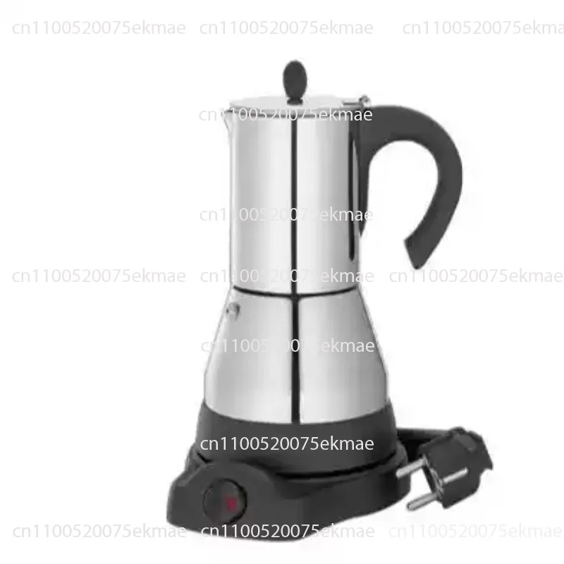 Home Coffee Maker, Italian-style Coffee Pot, EU Plug, Portable, 304 Stainless Steel Electric Moka Pot