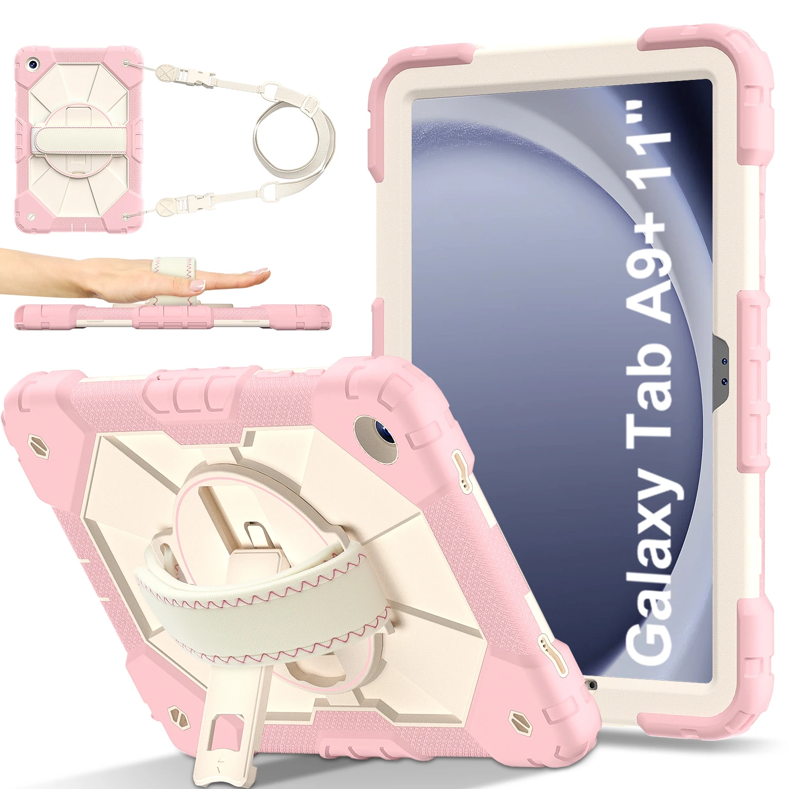 Kickstand Shockproof Case For Samsung Galaxy Tab A7 Lite A9 8.7 Plus 11 inch Kids With Lanyard Tablets Cover