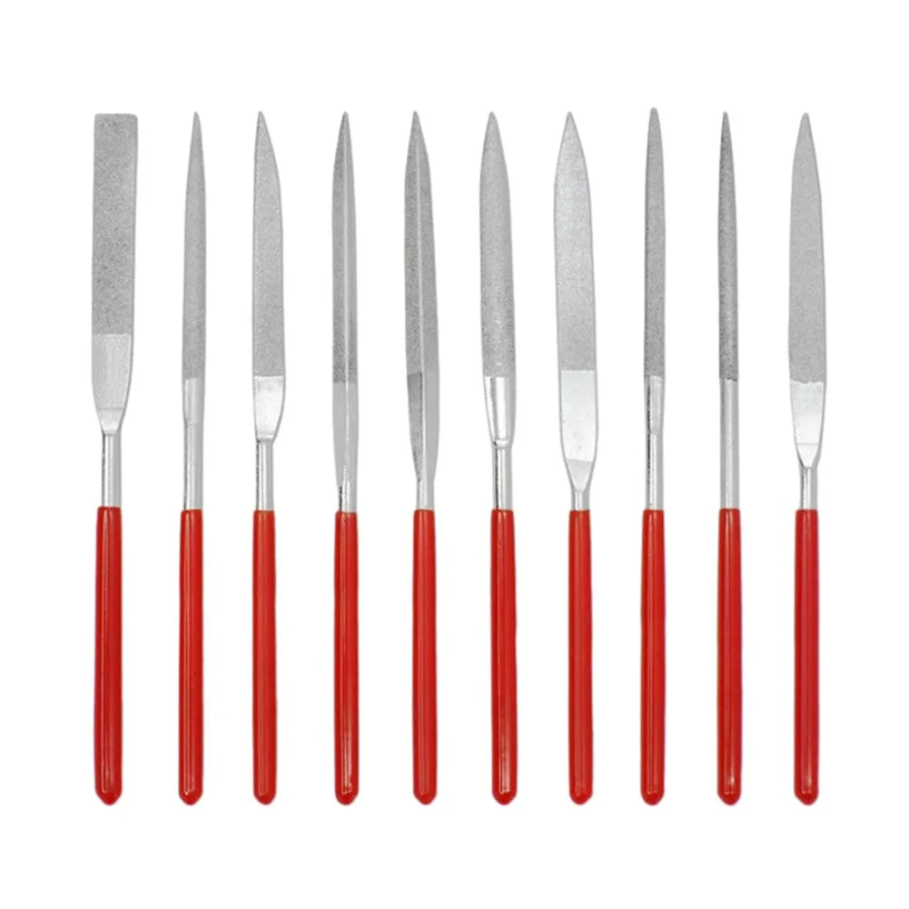 10 X120# Assorted Files Flat Triangle Square Semicircle Circle Industrial Needle File Hand Tools