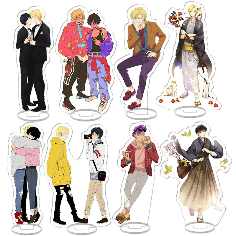 

Banana Fish Aslan Jade Callenreese Acrylic Cute Anime Stand Model Plate Charms Souvenir Fans Gif Figure Display Desk Decor