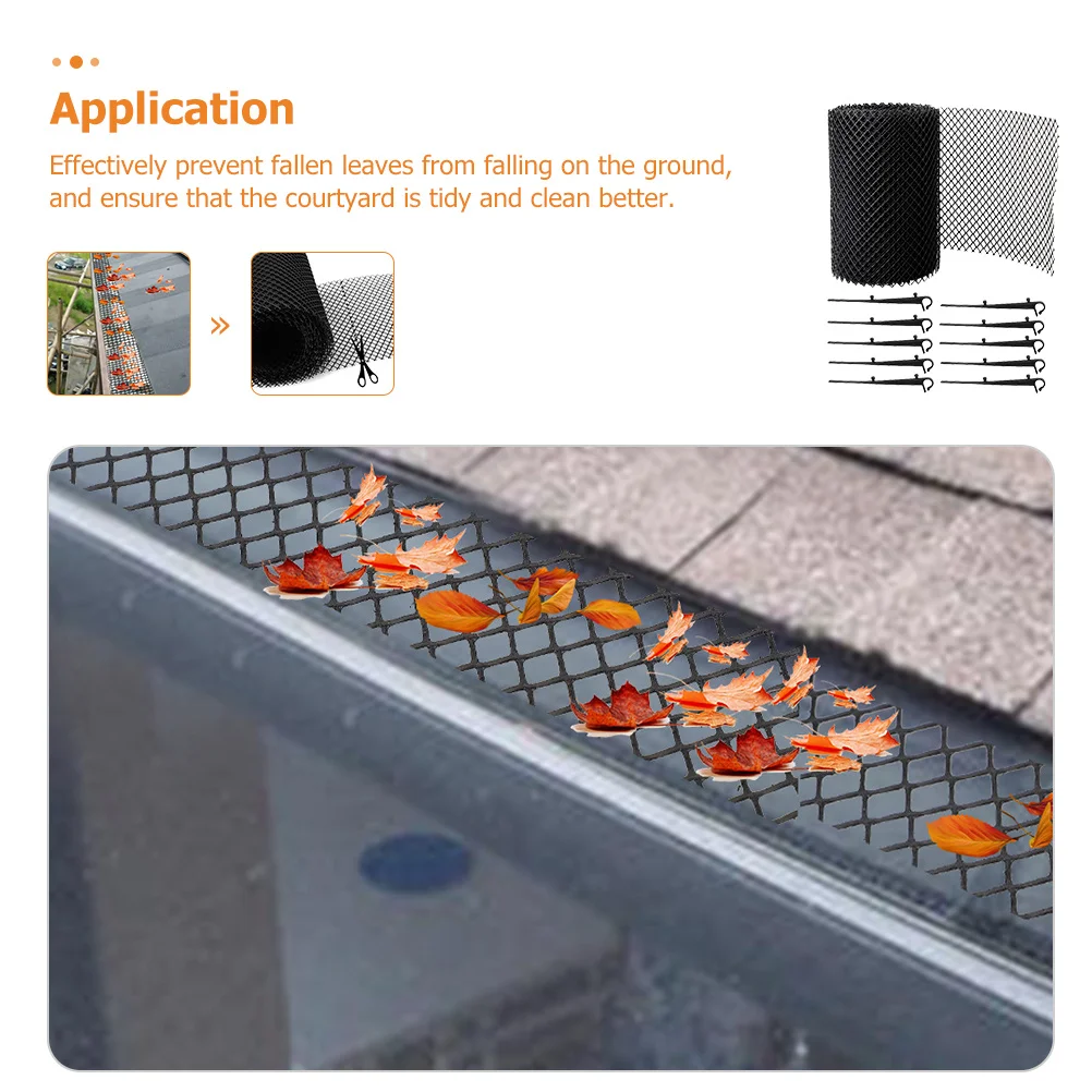 プラスチック製の雨どいガードメッシュプロテクター、屋根排水用、落ち葉やゴミ防止カバーネット、トレンチ保護システム、雨どいガード