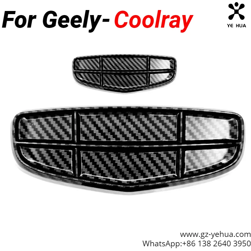 

Наклейка с логотипом для Geely Coolray 2018-2021 BinYue ABS, черный значок, стильная декоративная наклейка для салона автомобиля