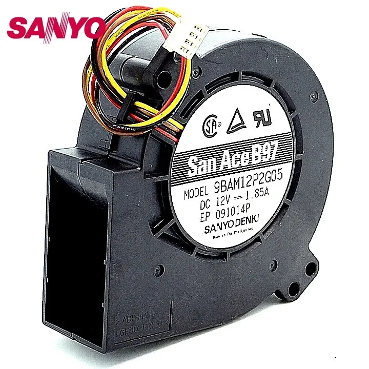 ใหม่9733 Turbofan 1U2U Server พัดลมทำความเย็น12V 1.85A 9BAM12P2G05 97*97*33มม.สำหรับ SANYO