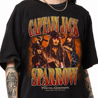 Disney Pirates of The Caribbean:Dead Men Tell No Tales Jack Sparrow Bootleg TShirt Disney Family T-Shirt Dead Men Tell No Tales