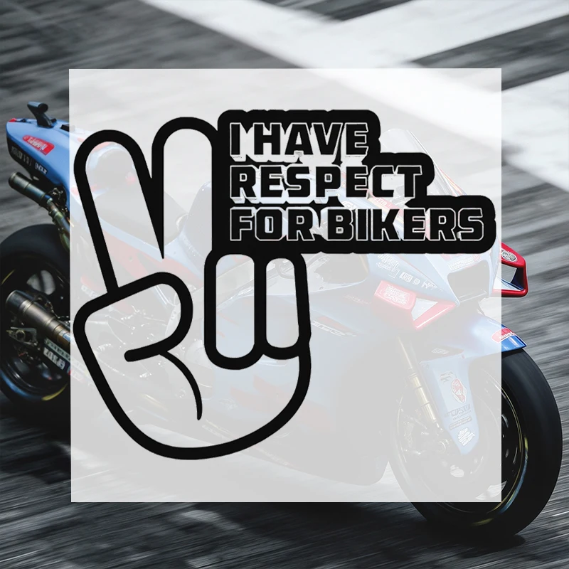 Car Stickers Biker Respect Quote Vinyl Decal Waterproof Die Cut UV Resistant for Car Exterior Auto Decor