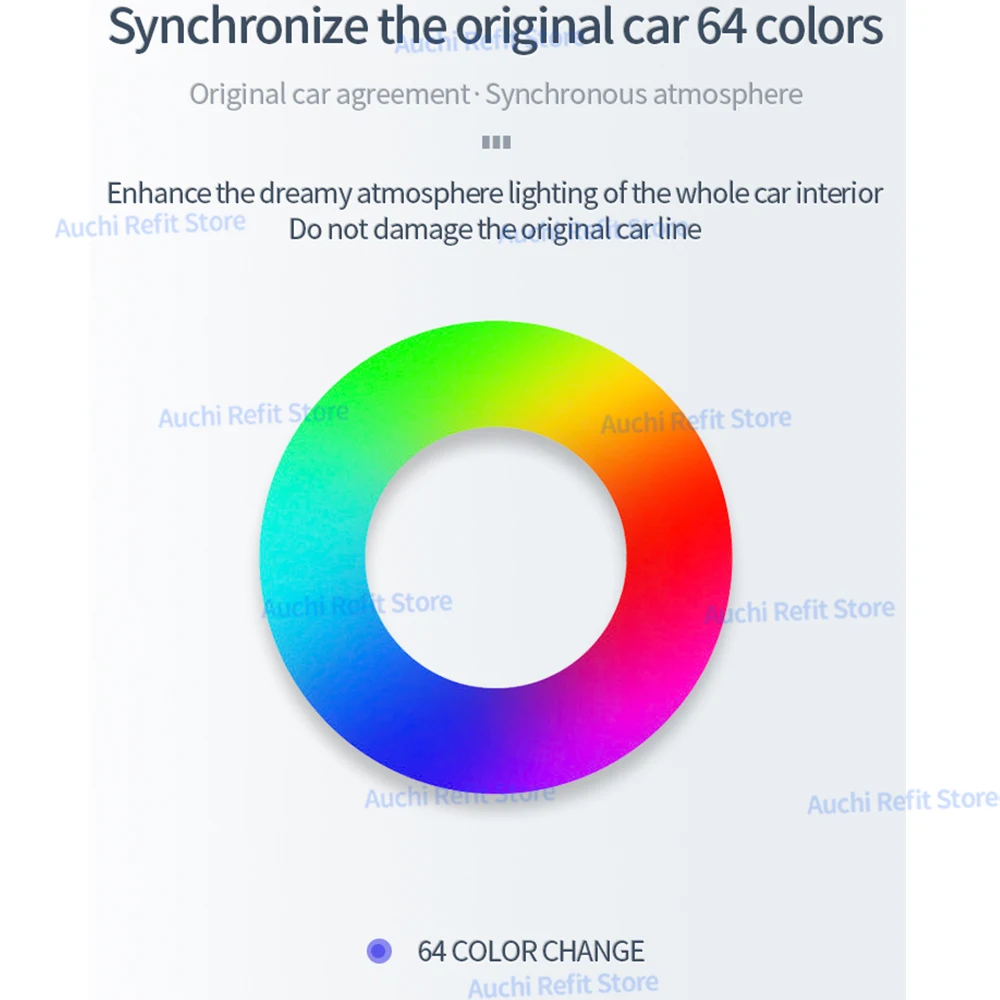 3/64 Colour LED Vent Ambient Light For Mercedes Benz V-Class W447 V260 Turbine Air Outlet Nozzle Decorative Lamp Refit Accessory