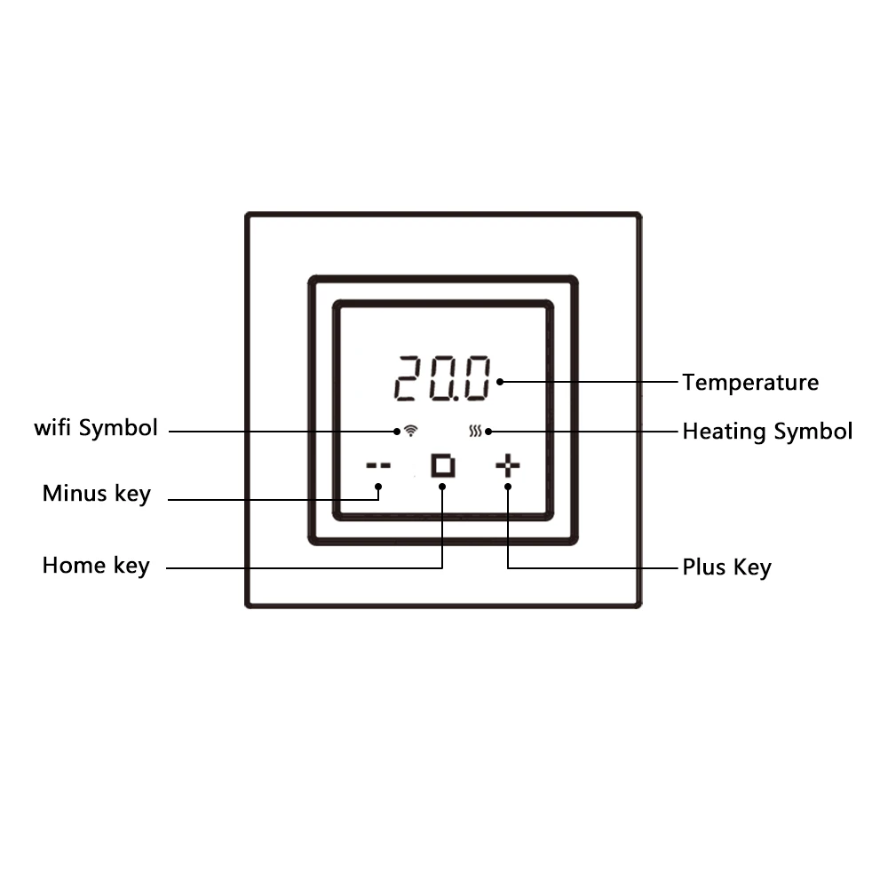 MAXKOSKO-Termostato Tuya Smart WiFi, controlador de temperatura elétrico, aquecimento de piso quente, Alexa, Google Home