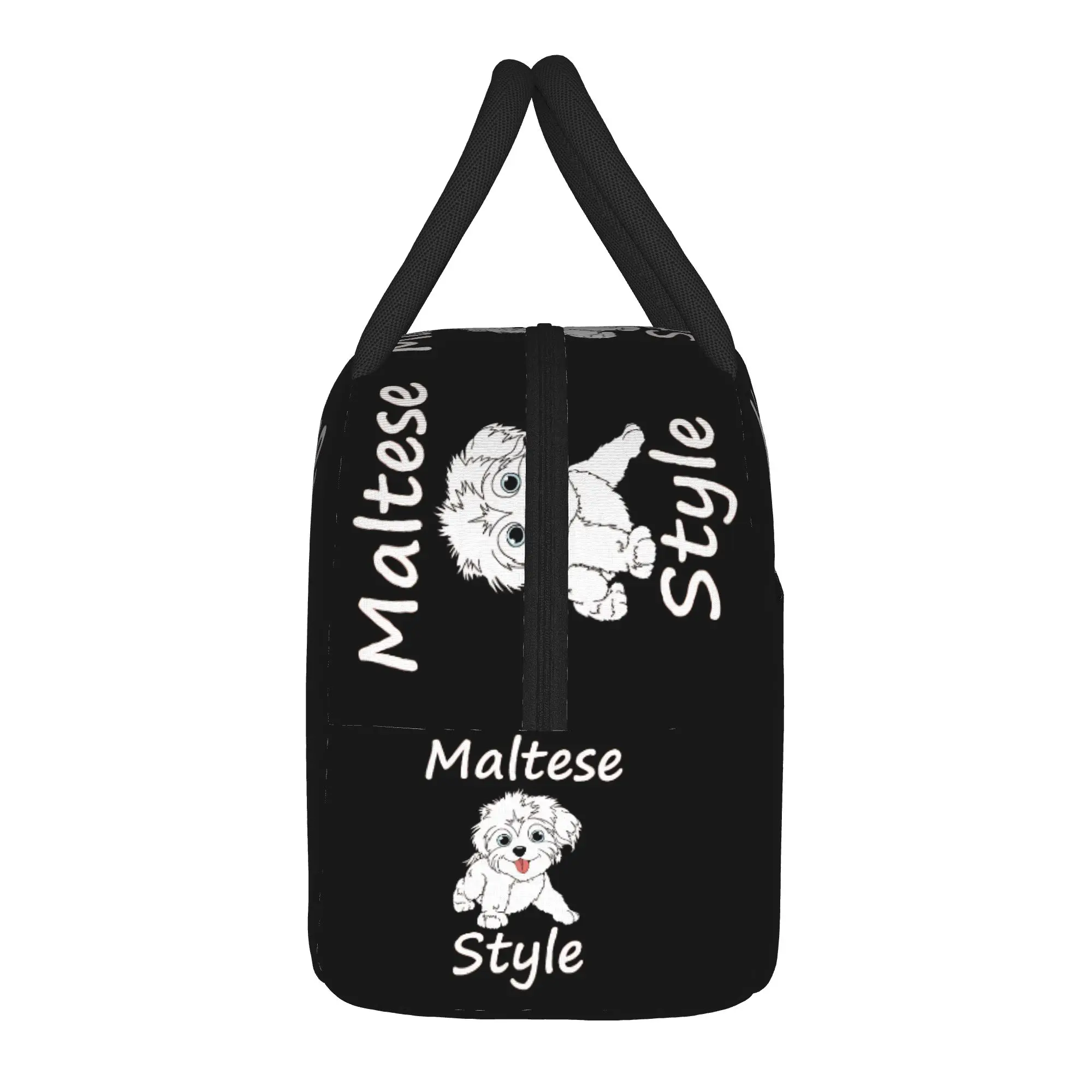 Cute Puppy Dog Lunch Bag Portable Insulated Lunch Box Women Outdoor Picnic Print Cooler Bag Waterproof Thermal Tote Handbags