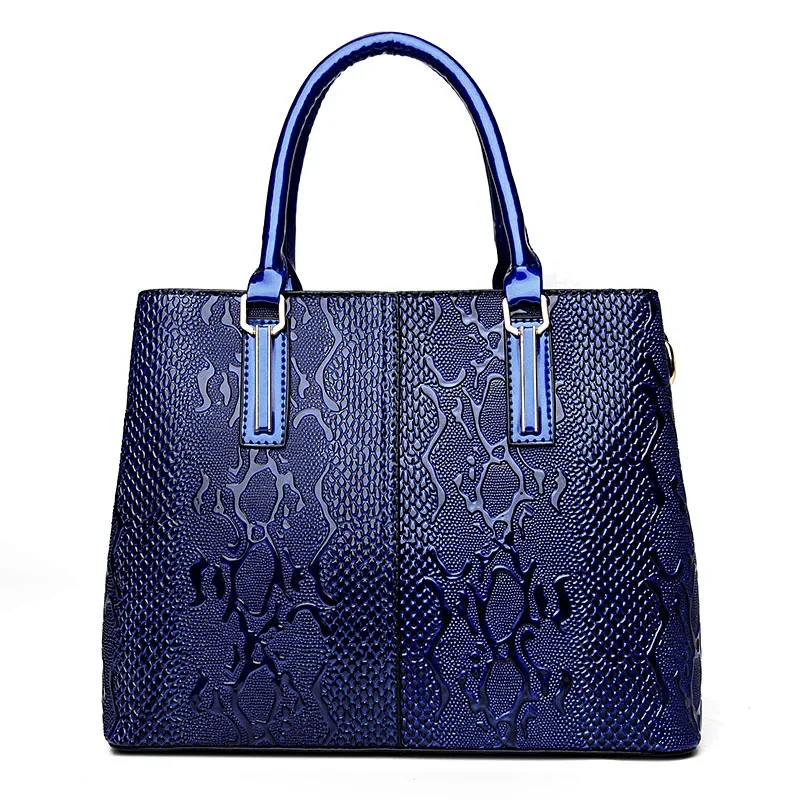 Modna torba na ramię z lakierowanej skóry dla kobiet, luksusowe torebki, damska torba Crossbody o dużej pojemności, designerska rama do torebki