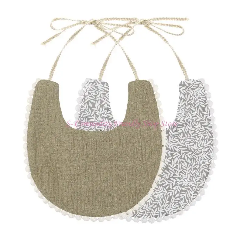 

85AE Infants Feeding Bib Muslin Absorbent Saliva Towel Burp Cloth for Unisex Gifts
