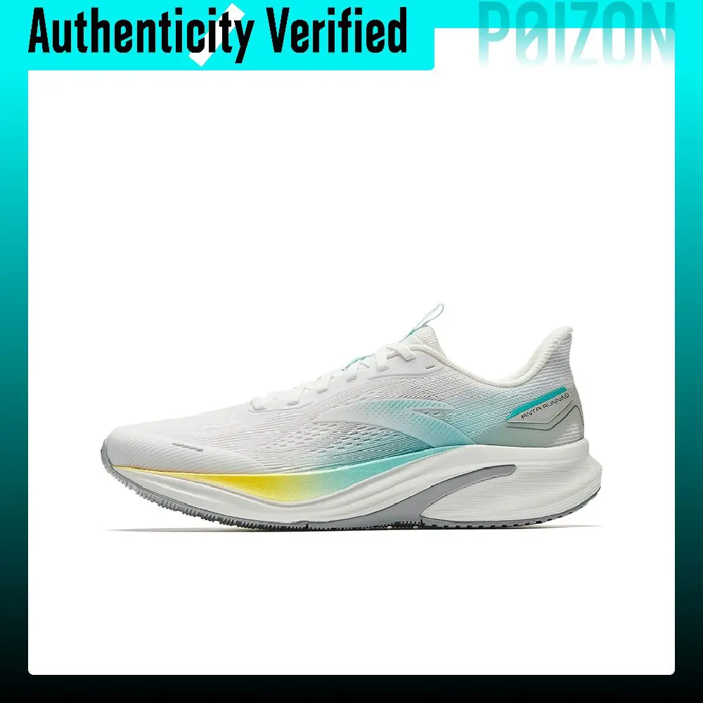 Anta Hydrogen Run 8 Cushioning Abrasion Resistant Low top Casual Running Shoes Men's White Aqua Blue 112625541-3